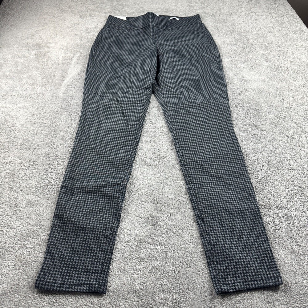 Nine West Heidi Pull-On Skinny Pants Womens 4‎ Black Grey Stretch